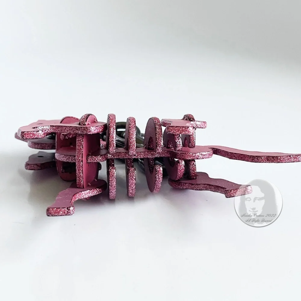 Coach Unicorn Bag Charm Small Pink Sparkles Rare NWOT - Picture 6 of 7